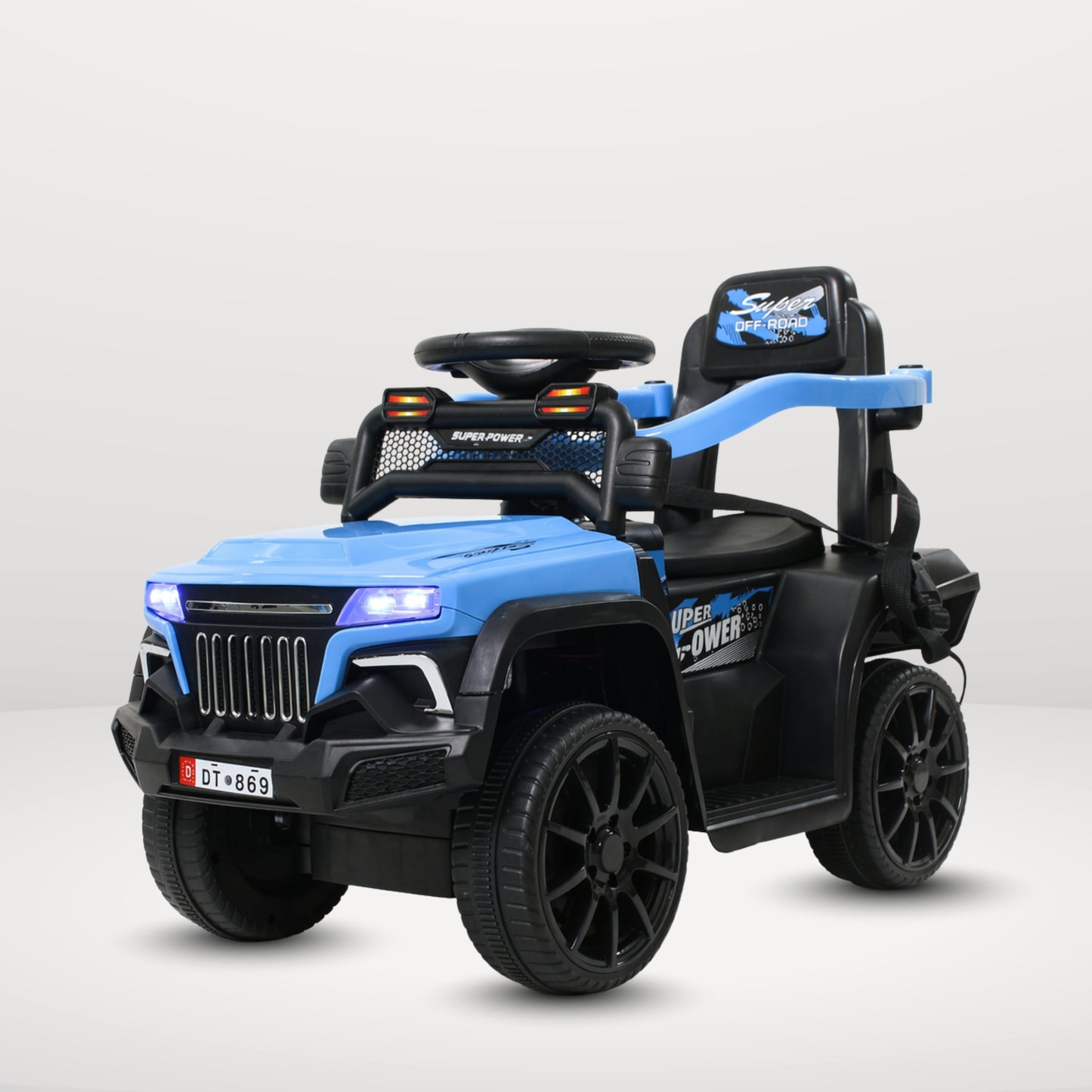 Fun Wheels FWJ-07 Kids Battery Operated Ride-On Jeep Car with LED Lights