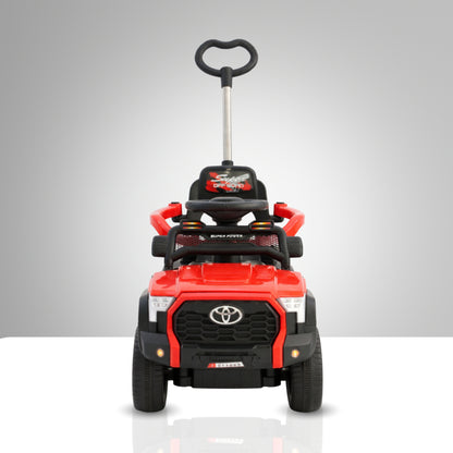 Fun Wheels FWPC-01 Kids Manual Ride On Push Car with Parent Handle, Music & Lights-Red