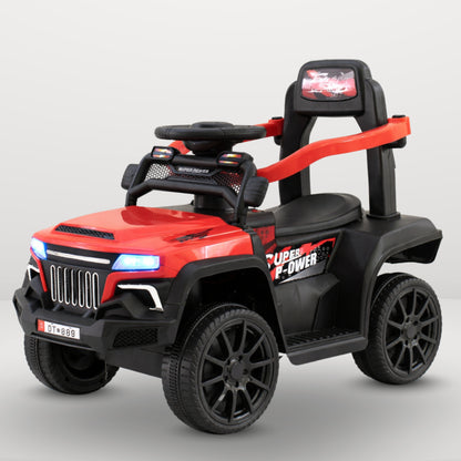Fun Wheels FWJ-07 Kids Battery Operated Ride-On Jeep Car with LED Lights