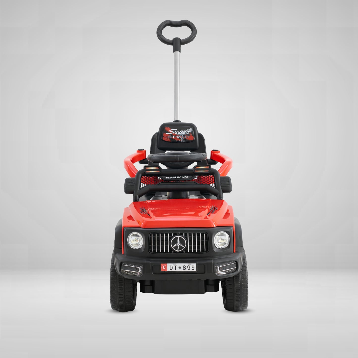 Fun Wheels FWPC-03 Kids Manual Ride On Push Car with Parent Handle, Music & Lights