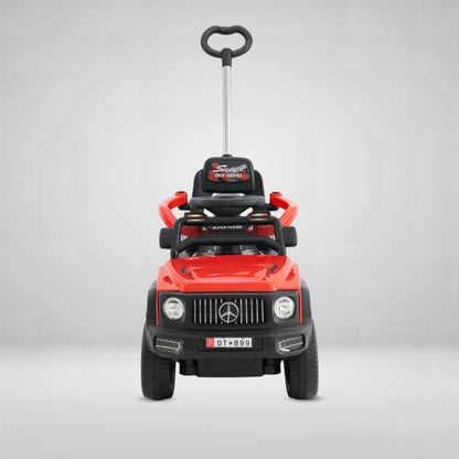 Fun Wheels FWPC-03 Kids Manual Ride On Push Car with Parent Handle, Music & Lights