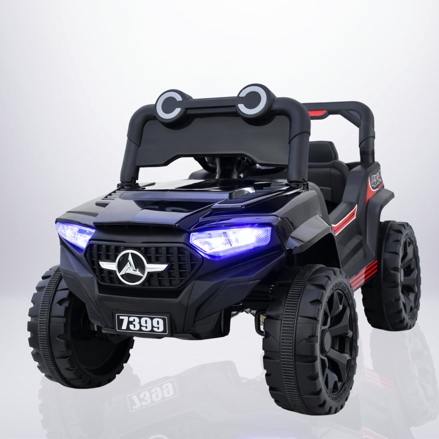 Fun Wheels Battery Operated 4x4 Kids Jeep with RGB Lights Model FWJ-14