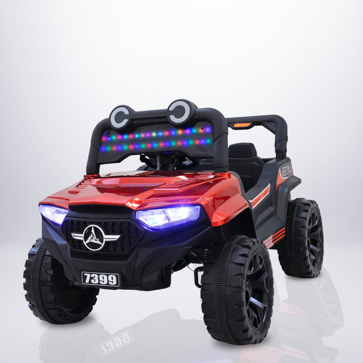 Fun Wheels Battery Operated 4x4 Kids Jeep with RGB Lights Model FWJ-14