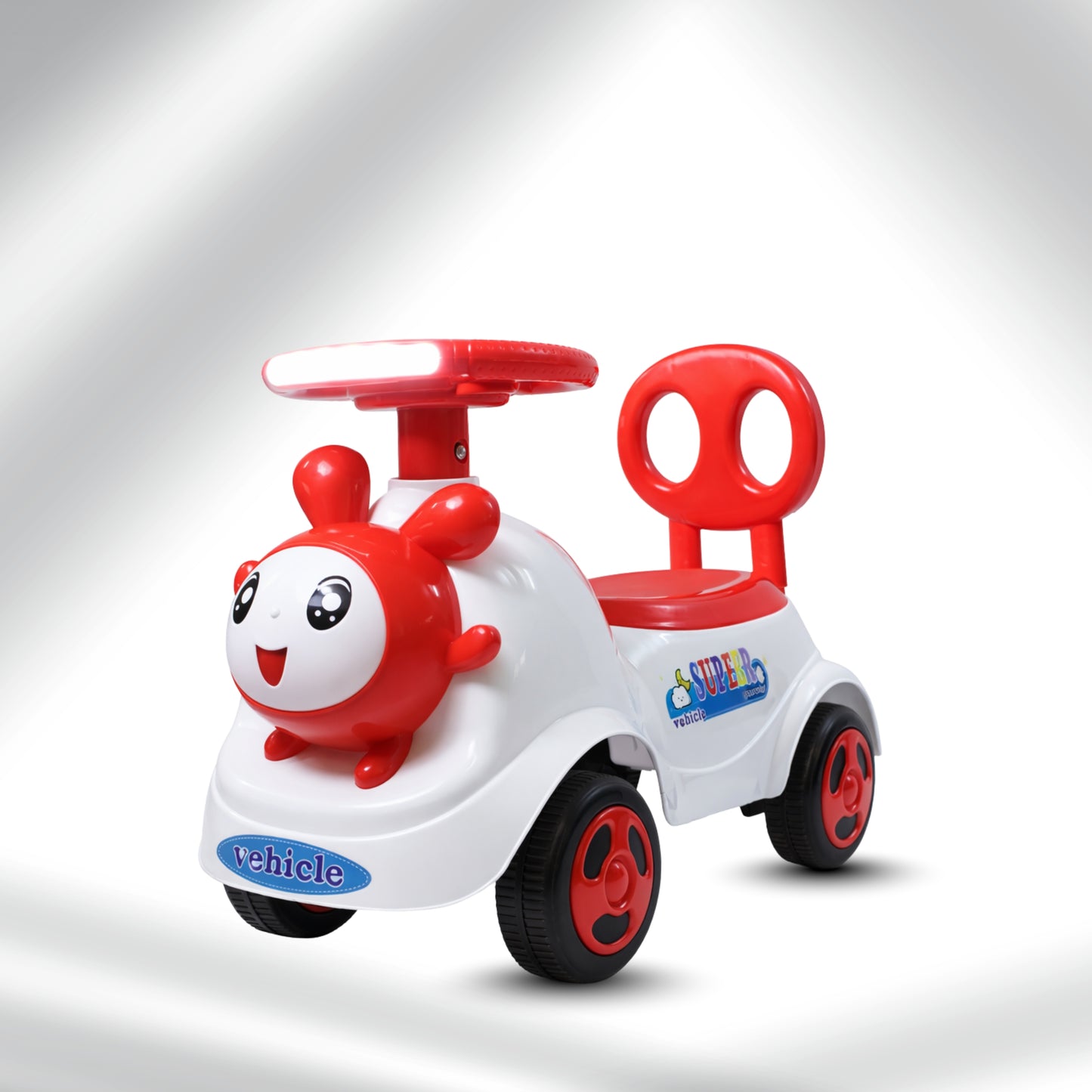 Fun Wheels FWPC-07 Cute Bunny Theme Kids Ride-On Push Car with Steering Handle for Toddlers