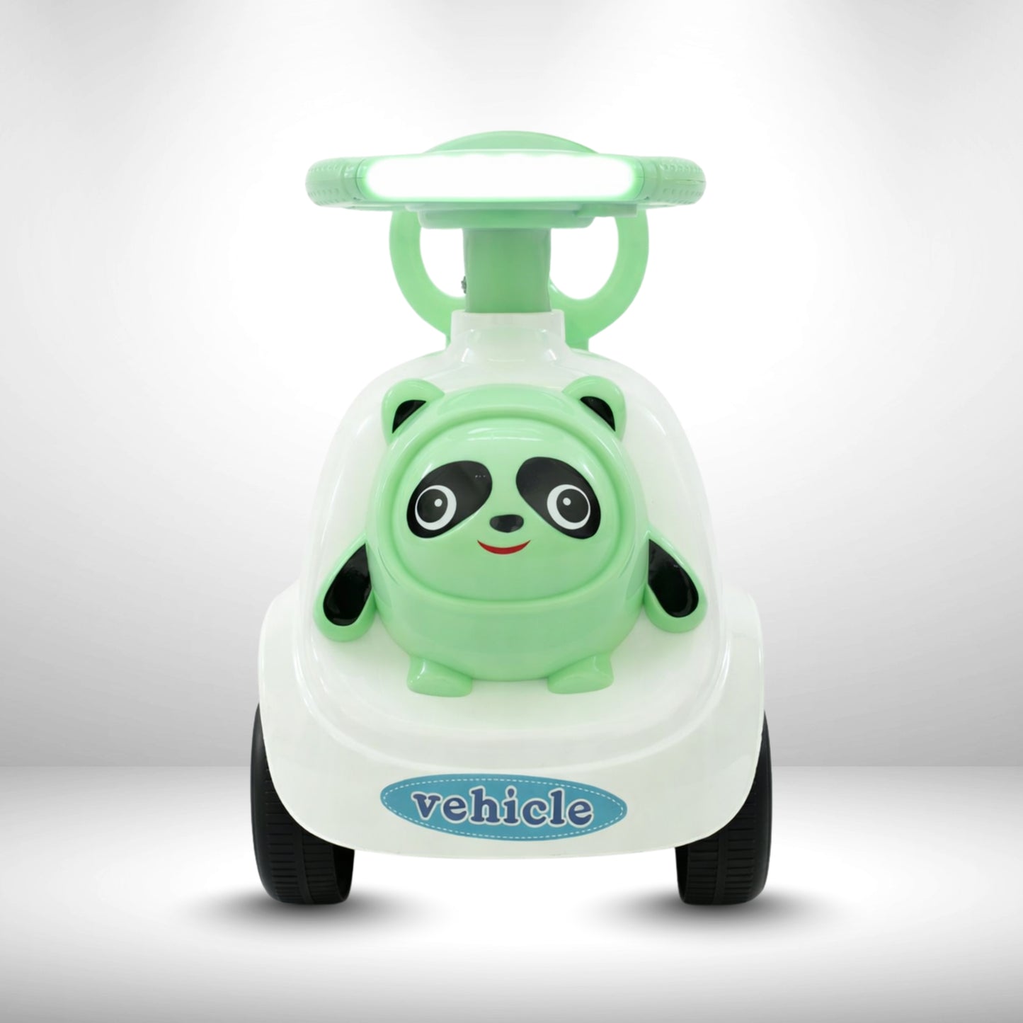Fun Wheels FWPC-04 Kids Ride-On Panda Scooter & Push Car – Musical Walker with Safety Backrest