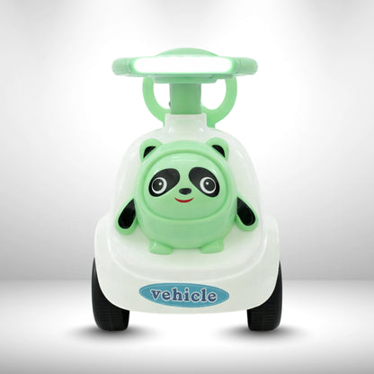 Fun Wheels FWPC-04 Kids Ride-On Panda Scooter & Push Car – Musical Walker with Safety Backrest