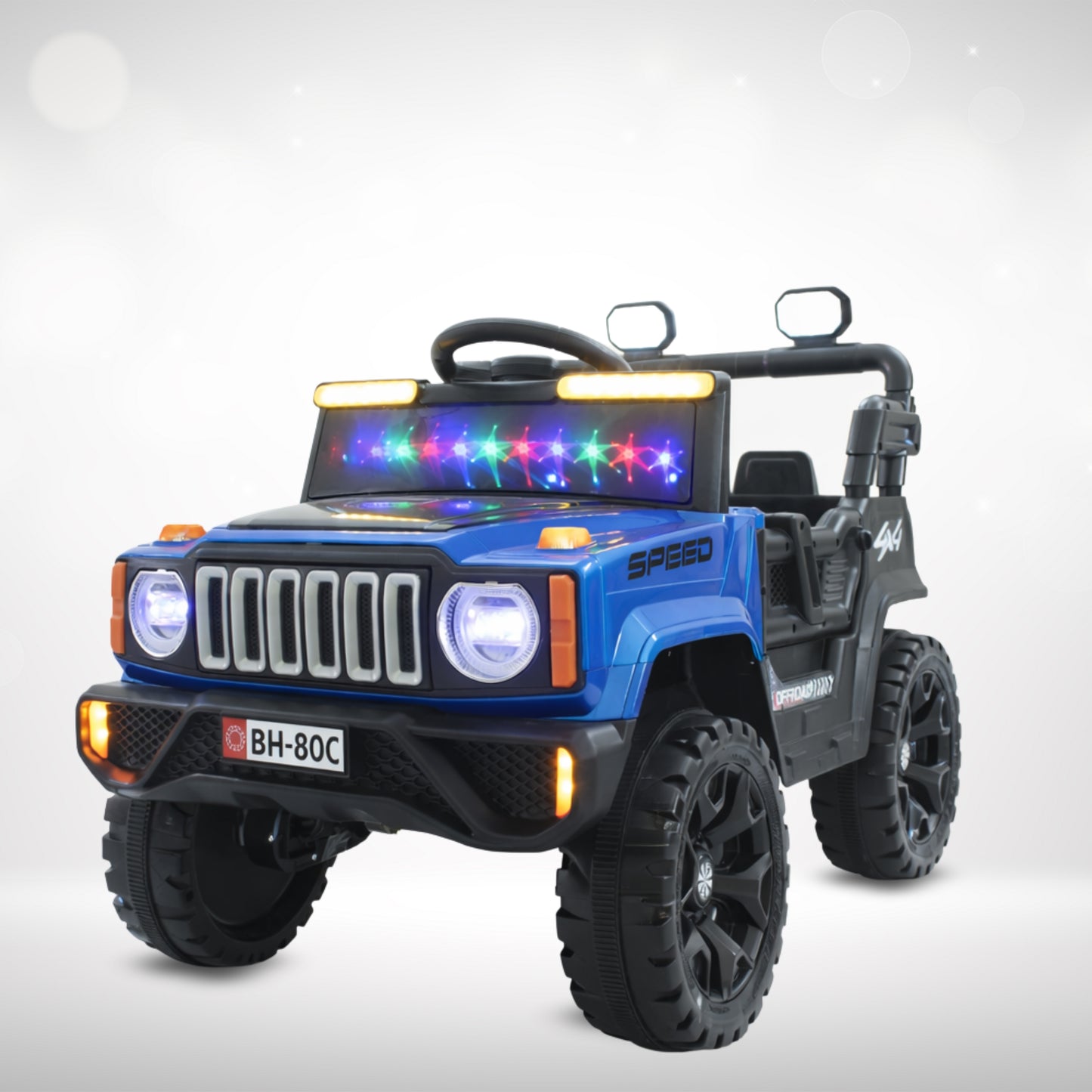 Fun Wheels FWJ-15 Kids Electric Ride On 4x4 | Battery Operated Car with LED Jeep