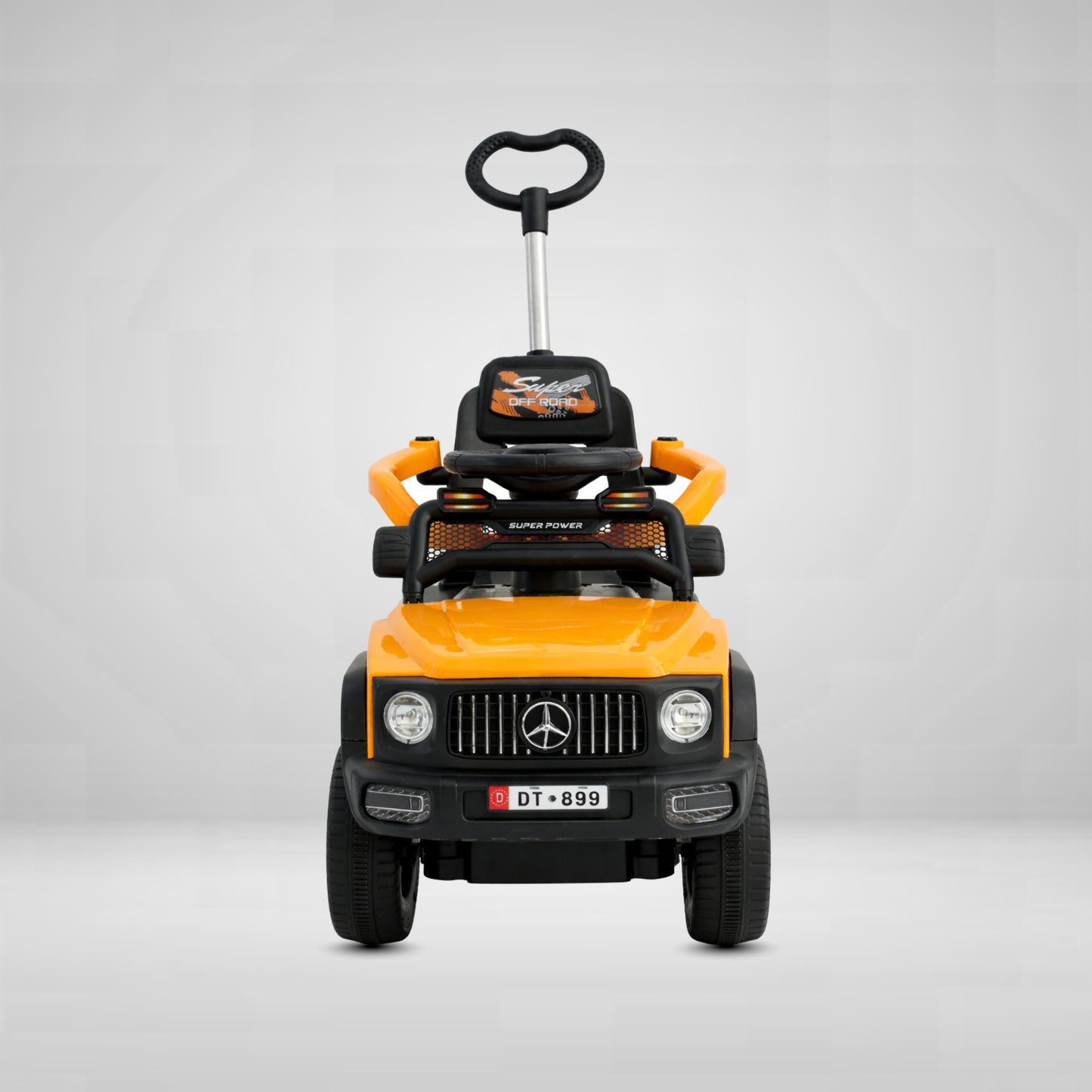 Fun Wheels FWPC-03 Kids Manual Ride On Push Car with Parent Handle, Music & Lights