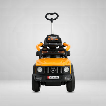 Fun Wheels FWPC-03 Kids Manual Ride On Push Car with Parent Handle, Music & Lights