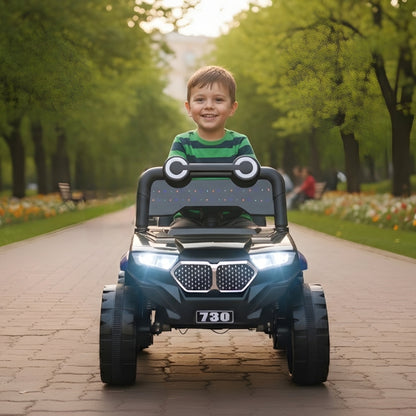 Fun Wheels FWJ-10 Kids Electric Ride-On Jeep with LED Lights, Music & Rechargeable Battery Jeep