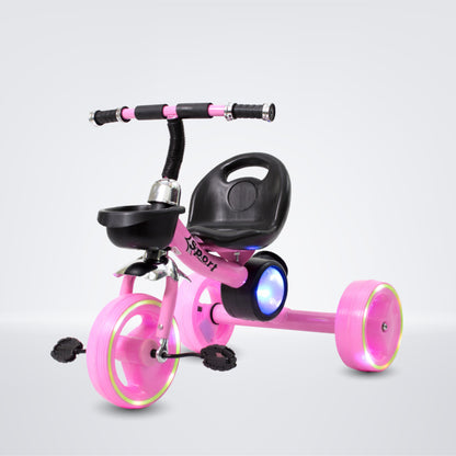 Funwheels GlowRide LED Wheel Tricycle with Light & Music | Baby Pedal Trike with Backrest FWTC-02 Tricycle
