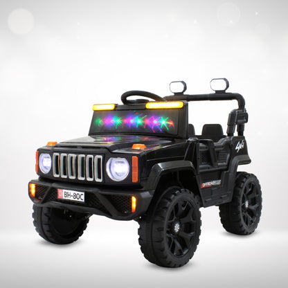 Fun Wheels FWJ-15 Kids Electric Ride On 4x4 | Battery Operated Car with LED Jeep