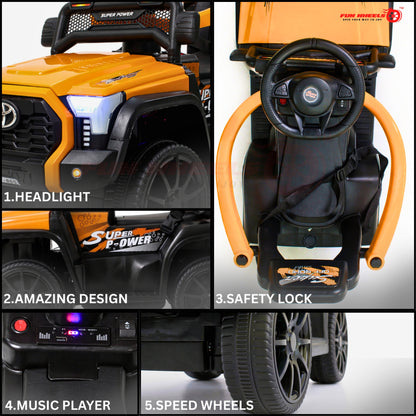 : Fun Wheels FWJ-06 Kids Battery Operated Ride-On Jeep Car with LED Lights