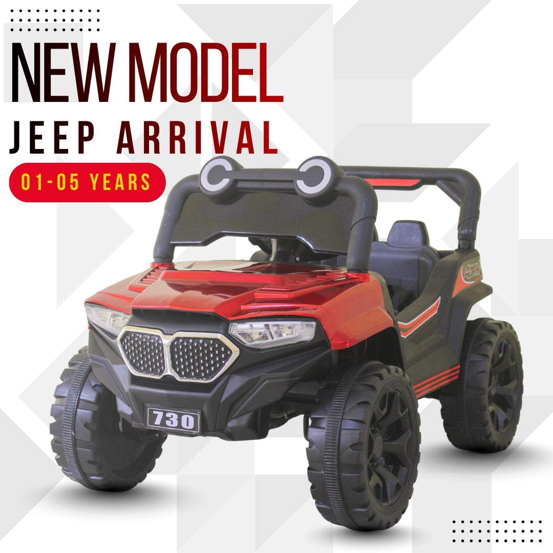 Fun Wheels FWJ-10 Kids Electric Ride-On Jeep with LED Lights, Music & Rechargeable Battery Jeep