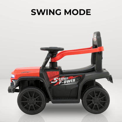 Fun Wheels FWJ-07 Kids Battery Operated Ride-On Jeep Car with LED Lights