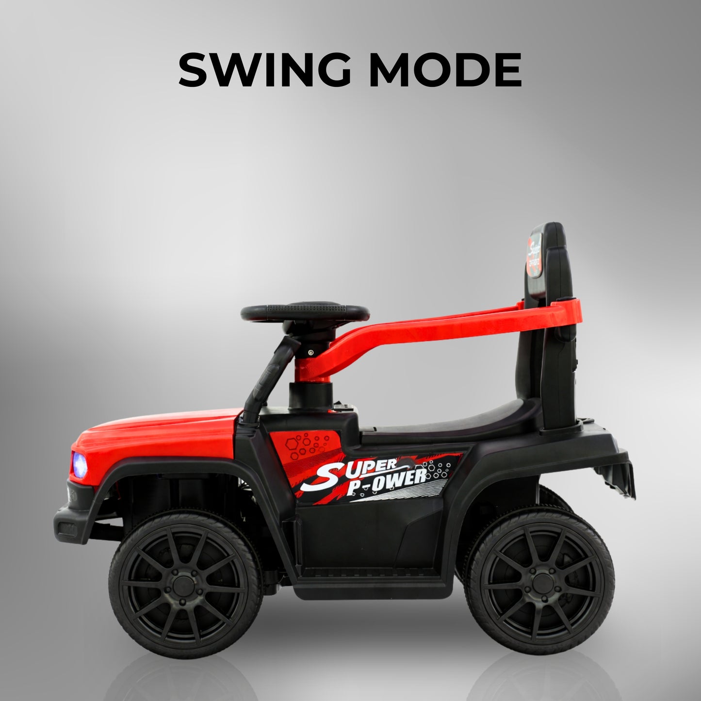 Fun Wheels FWJ-08 Kids Battery Operated Ride-On Jeep Car with LED Lights