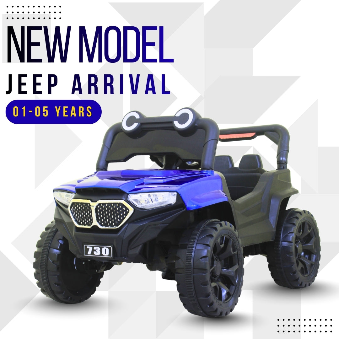 Fun Wheels FWJ-10 Kids Electric Ride-On Jeep with LED Lights, Music & Rechargeable Battery Jeep
