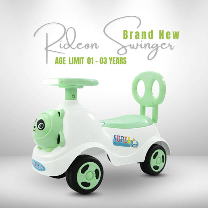 Fun Wheels FWPC-04 Kids Ride-On Panda Scooter & Push Car – Musical Walker with Safety Backrest