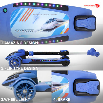 Fun Wheels FWKS-02 Bullet Kids 3 Wheel Scooter with Adjustable Handle