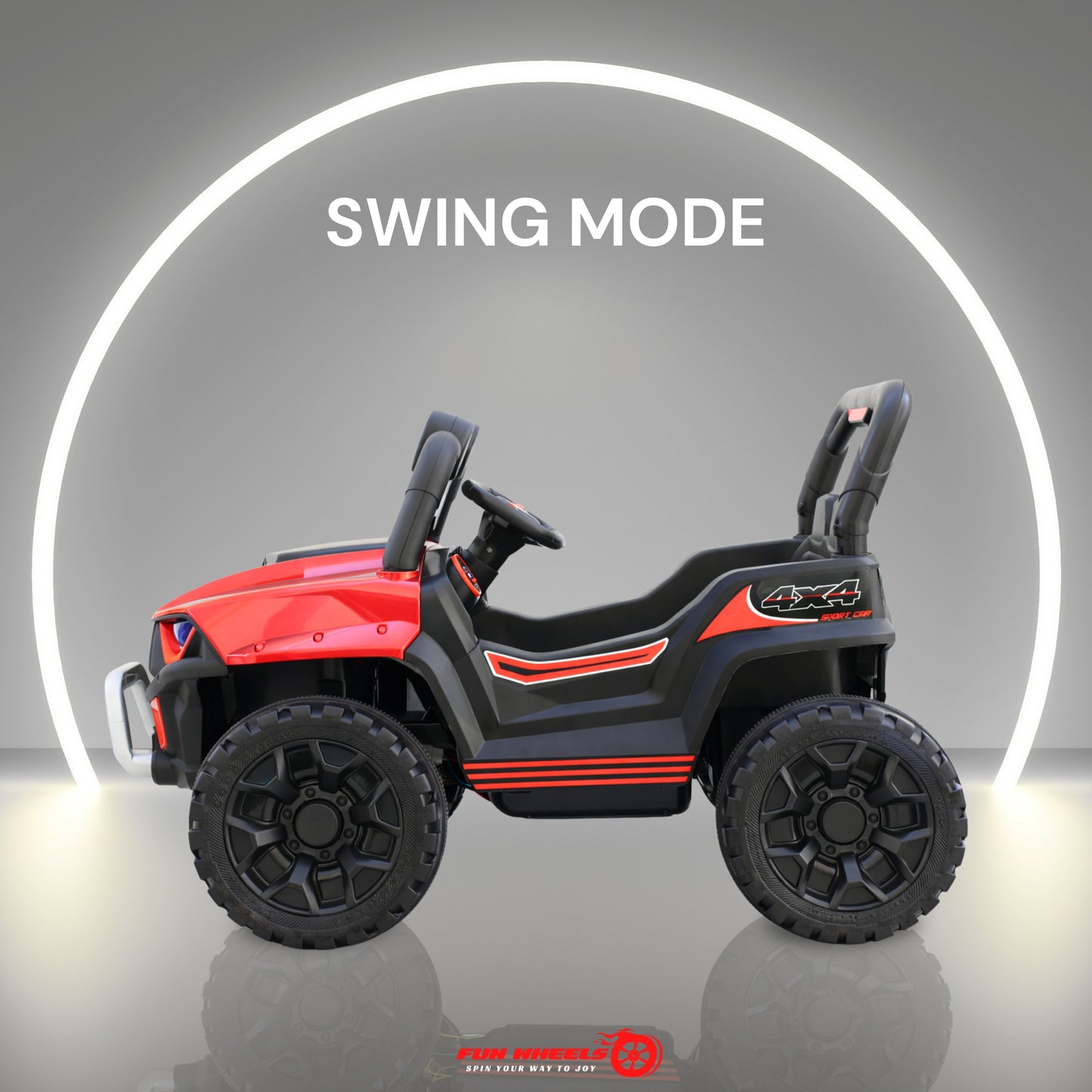 Fun Wheels FWJ-13 KUT Kids Electric Ride-On Car, LED Lights, Off-Road Wheels Jeep