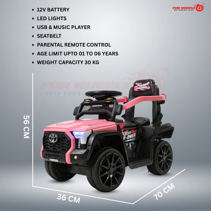 : Fun Wheels FWJ-06 Kids Battery Operated Ride-On Jeep Car with LED Lights