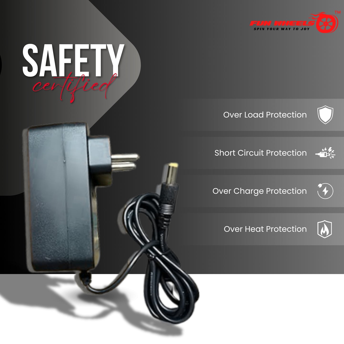 6V 1A Battery Charger for Kids Electric Ride-On Car / Bike / Jeep