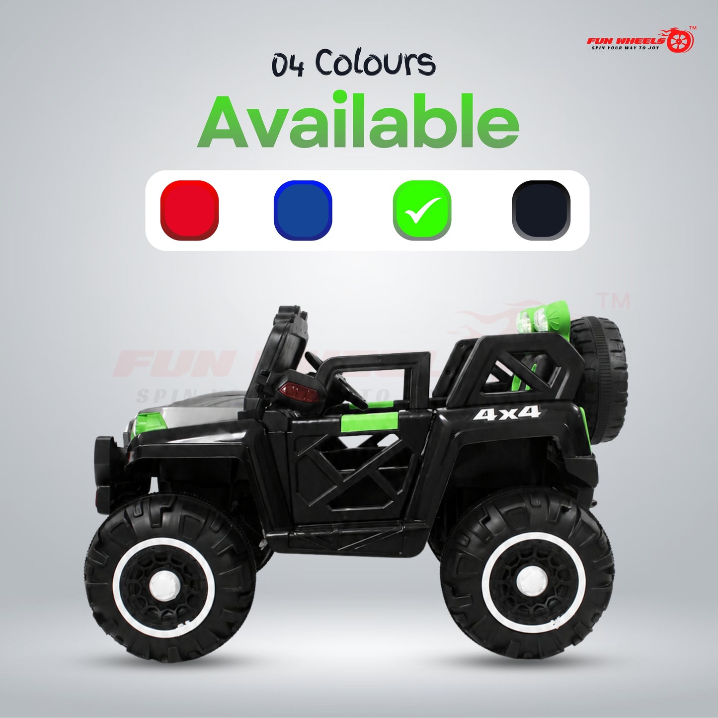 FWJ-18 Predator 4x4 12V Battery Operated Ride On Jeep for Kids Jeep