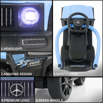 Fun Wheels FWJ-08 Kids Battery Operated Ride-On Jeep Car with LED Lights