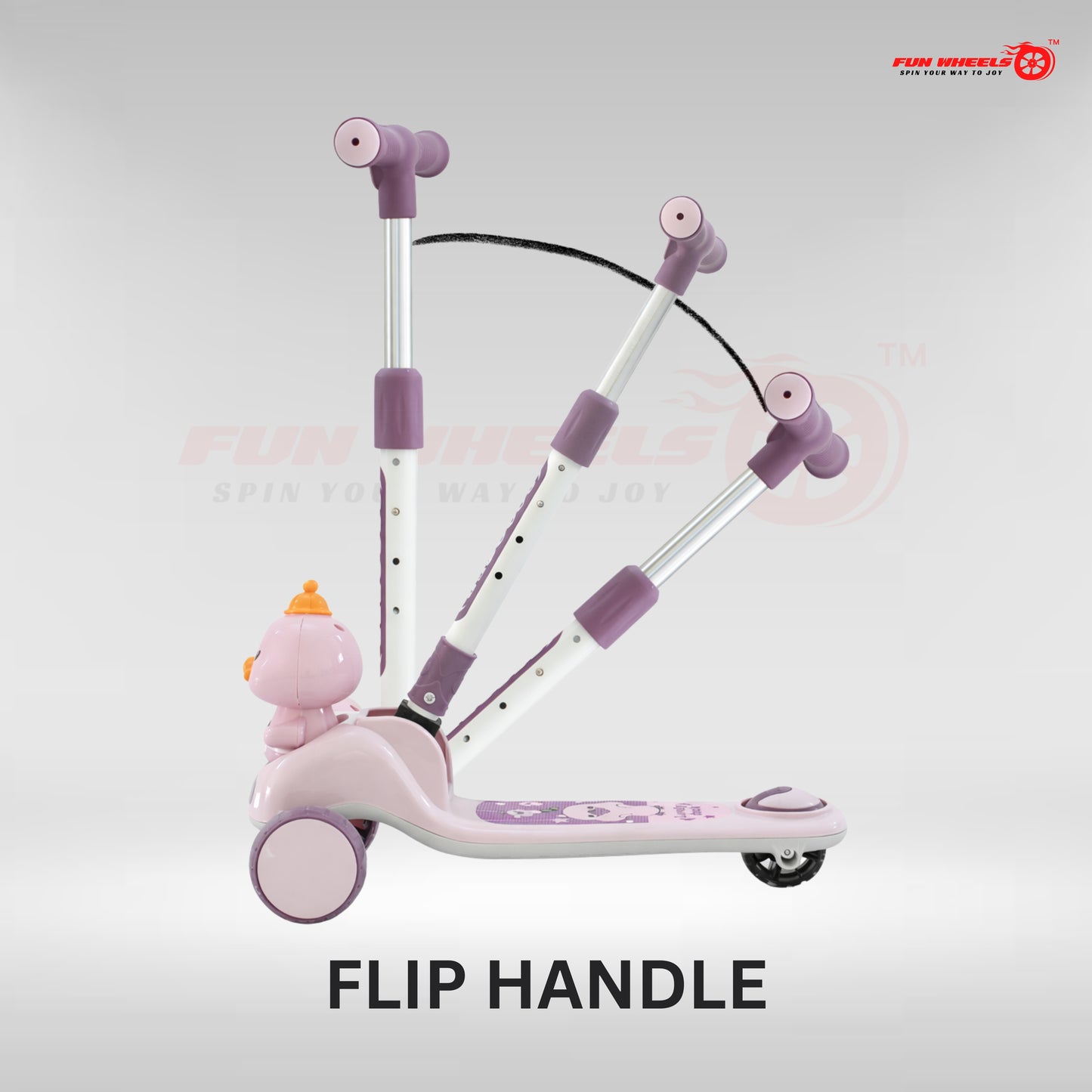 Fun Wheels FWKS-03 Cute Duck Design Kids Scooter with LED Flash Wheels