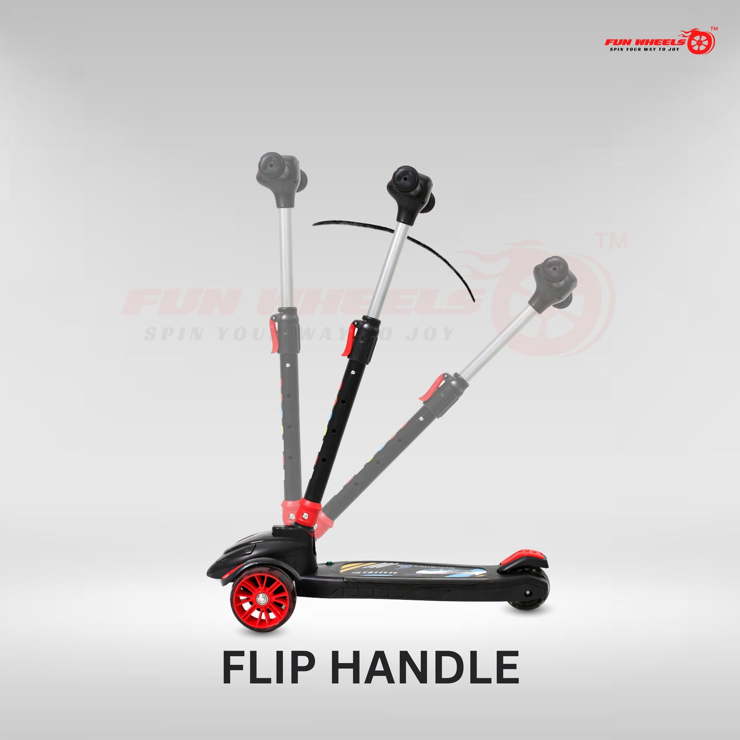 Fun Wheels FWKS-02 Bullet Kids 3 Wheel Scooter with Adjustable Handle
