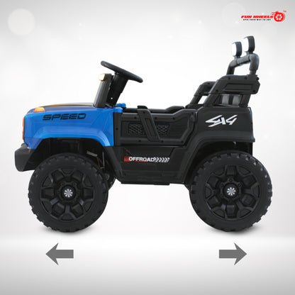 Fun Wheels FWJ-15 Kids Electric Ride On 4x4 | Battery Operated Car with LED Jeep