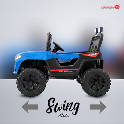 Fun Wheels FWJ-16 Kids Electric Ride On Jeep 4x4 with LED Lights & Music |Kids Battery Car Jeep