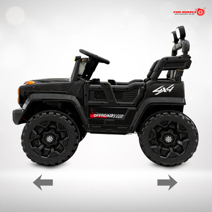 Fun Wheels FWJ-15 Kids Electric Ride On 4x4 | Battery Operated Car with LED Jeep