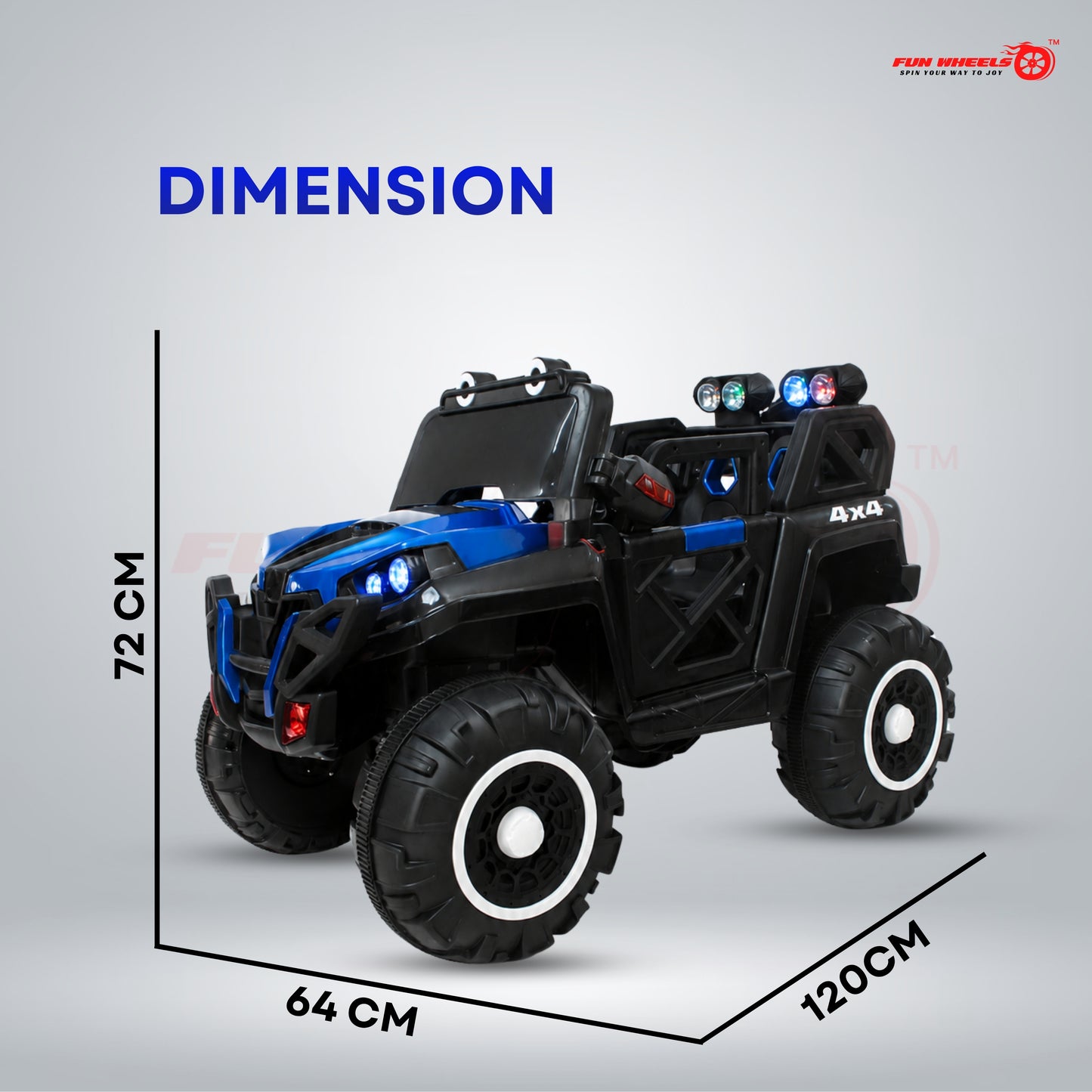 FWJ-18 Predator 4x4 12V Battery Operated Ride On Jeep for Kids Jeep