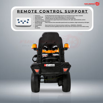 : Fun Wheels FWJ-06 Kids Battery Operated Ride-On Jeep Car with LED Lights