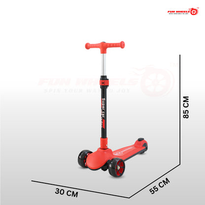 Fun Wheels FWKS-01 RocketPeppy Kids Beginner Scooter | Safe & Stable Ride | Adjustable Handlebar