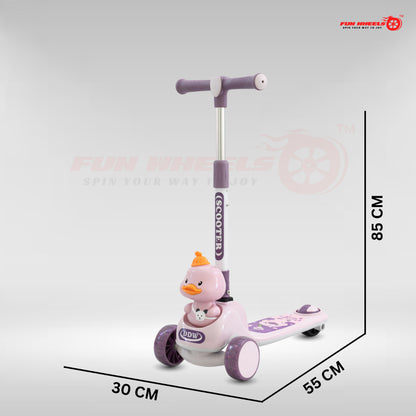 Fun Wheels FWKS-03 Cute Duck Design Kids Scooter with LED Flash Wheels