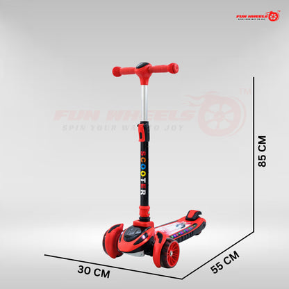 Fun Wheels FWKS-02 Bullet Kids 3 Wheel Scooter with Adjustable Handle