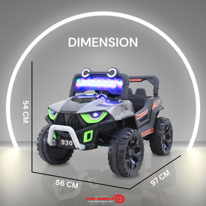 Fun Wheels FWJ-13 KUT Kids Electric Ride-On Car, LED Lights, Off-Road Wheels Jeep