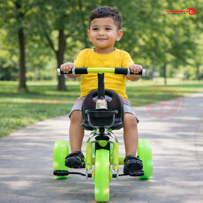 Funwheels GlowRide LED Wheel Tricycle with Light & Music | Baby Pedal Trike with Backrest FWTC-02 Tricycle