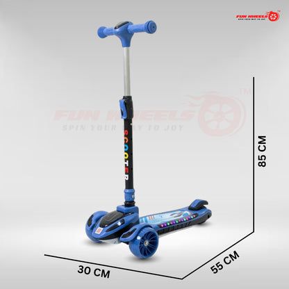 Fun Wheels FWKS-02 Bullet Kids 3 Wheel Scooter with Adjustable Handle