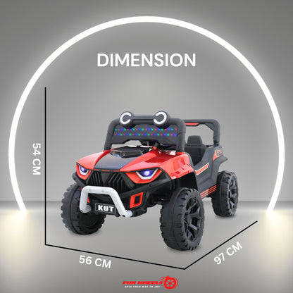 Fun Wheels FWJ-13 KUT Kids Electric Ride-On Car, LED Lights, Off-Road Wheels Jeep