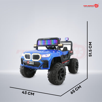 Fun Wheels FWJ-16 Kids Electric Ride On Jeep 4x4 with LED Lights & Music |Kids Battery Car Jeep
