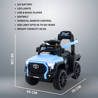 : Fun Wheels FWJ-06 Kids Battery Operated Ride-On Jeep Car with LED Lights