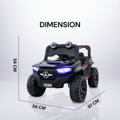 Fun Wheels Battery Operated 4x4 Kids Jeep with RGB Lights Model FWJ-14