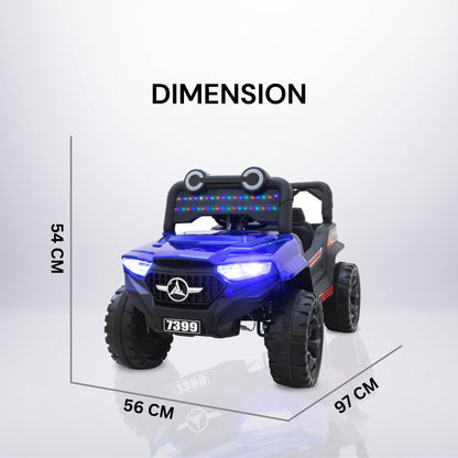 Fun Wheels Battery Operated 4x4 Kids Jeep with RGB Lights Model FWJ-14
