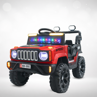 Fun Wheels FWJ-15 Kids Electric Ride On 4x4 | Battery Operated Car with LED Jeep