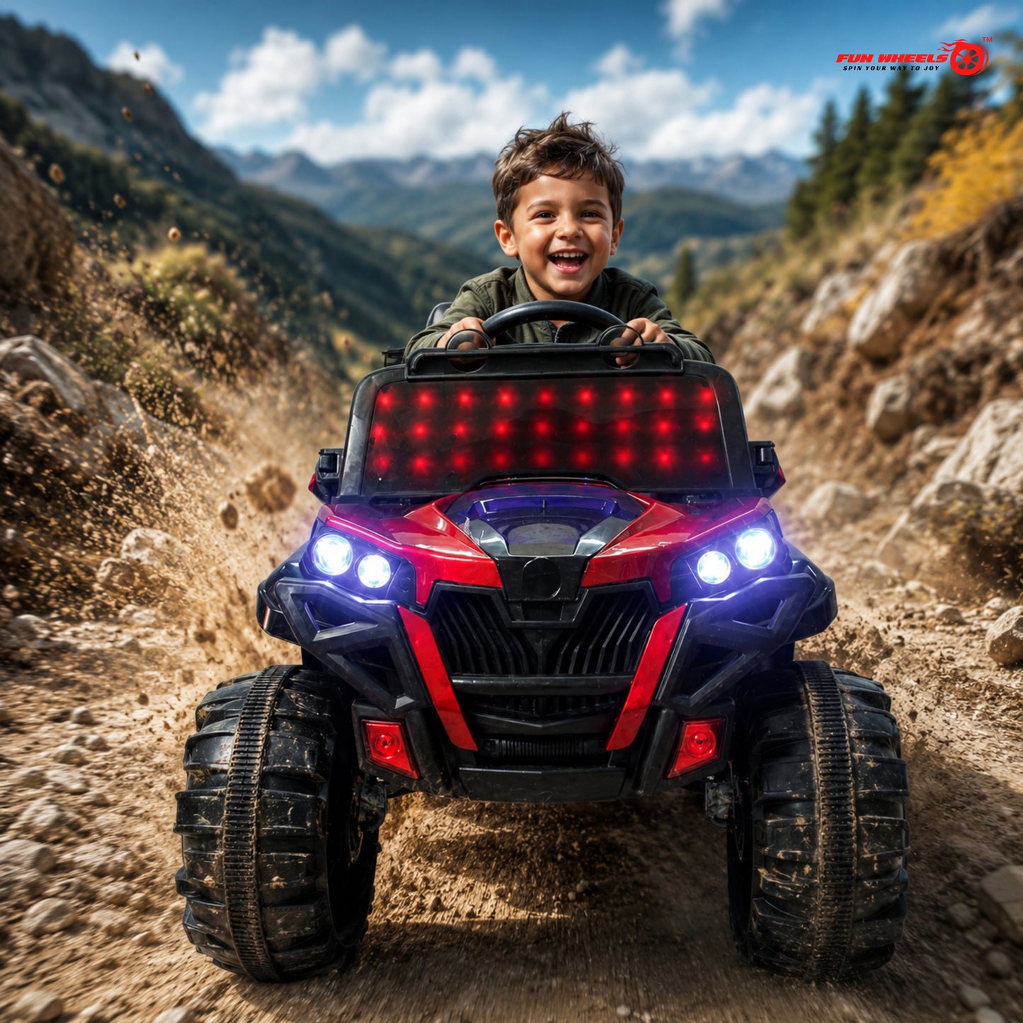FWJ-18 Predator 4x4 12V Battery Operated Ride On Jeep for Kids Jeep