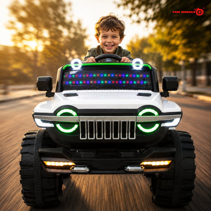 FWJ-17 Kids Electric Ride On Jeep with Remote ,Music Player&RGB Windshield Light