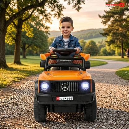 Fun Wheels FWJ-08 Kids Battery Operated Ride-On Jeep Car with LED Lights